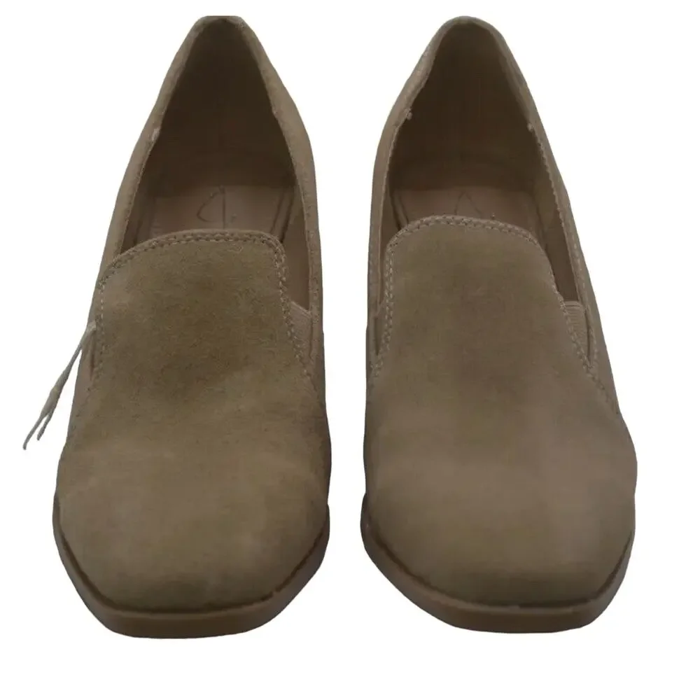 Joie Women’s Wevenly Suede Shoes Block Heel Tan Leather Size 7.5 NWOB